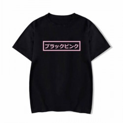 Blackpınk Japonca Logo T-shırt Unisex Siyah