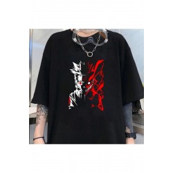 Kırmızı Etiket Anime Akatsuki Naruto And Kurama Itachi Unisex T-shirt 14515