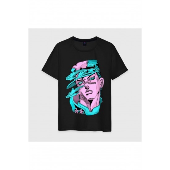 Kırmızı Etiket Gala Anime Jotaro Kujo Siyah Unisex T-shirt 218 06124