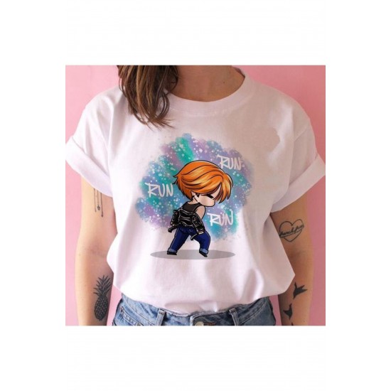 Kırmızı Etiket Gala Bangtan Boys T Shirt Kadın Kore Tarzı Kpop Tshirt Mod24 17599