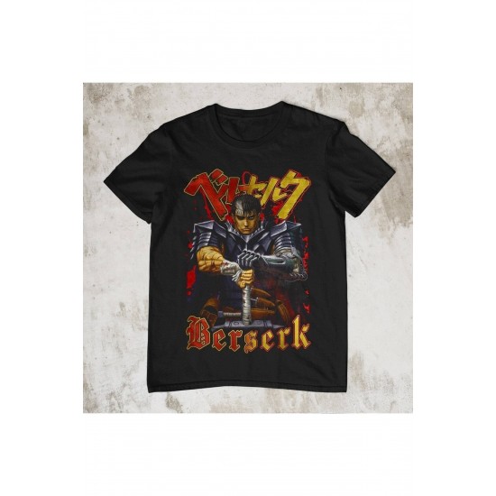 Kırmızı Etiket Gala Berserk Guts 90s Vintage Unisex T-shirt 14505