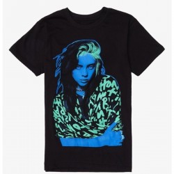 Kırmızı Etiket Gala Billie Eilish Neon Portrait Girls T-shirt 25 06227