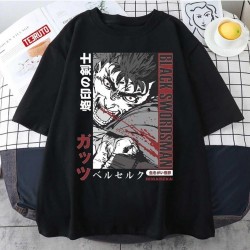 Kırmızı Etiket Gala Black Swordsman Berserker Anime Bloody Artwork Unisex T-shirt 14501