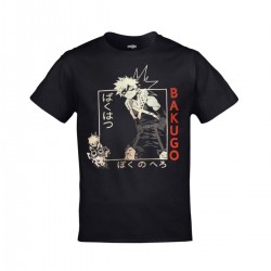 Mavi Etiket My Hero Academia Bakugo Baskılı Unisex SiyahADR-TM-890