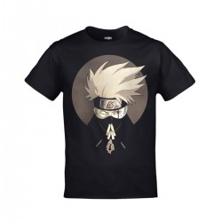 Mavi Etiket Naruto Kakashi Hatake Baskılı Unisex SiyahADR-TM-1011