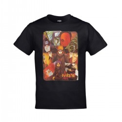 Mavi Etiket Naruto Karakterler Baskılı Unisex SiyahADR-TM-873