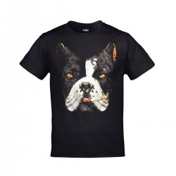 Mavi Etiket Tattooed Bulldog Baskılı Unisex SiyahADR-TM-928