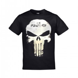 Mavi Etiket The Punisher Baskılı Unisex SiyahADR-TM-252