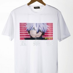 Mavi Etiket Unisex Beyaz Önü Anime Baskılı Oversize T-shirt TYC00489962848