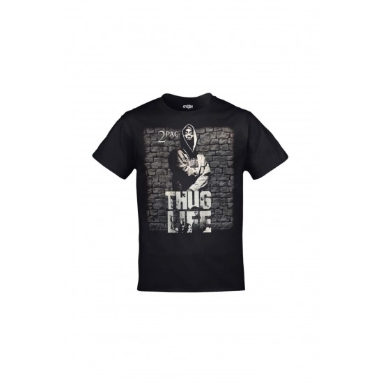 Mavi Etiket Unisex Siyah 2pac Thug Life Duvar BaskılıADR-TM-102