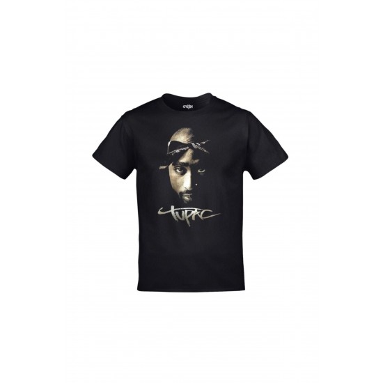 Mavi Etiket Unisex Siyah 2pac Tupac BaskılıADR-TM-101