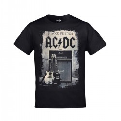 Mavi Etiket Unisex Siyah Ac Dc In Rock We Trust BaskılıADR-TM-700