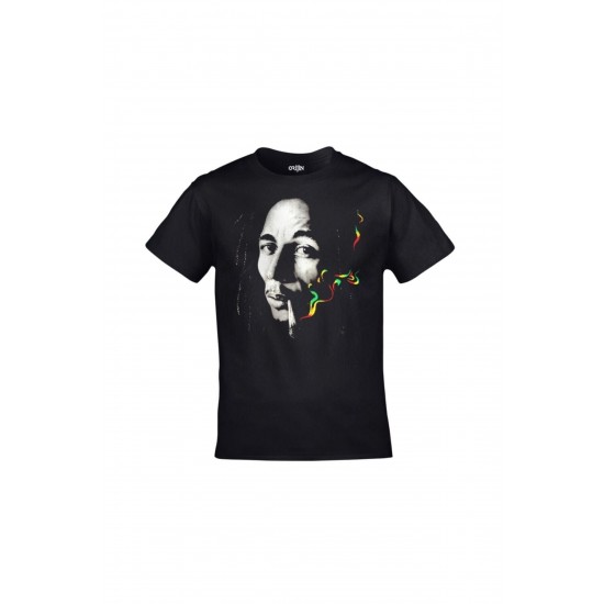 Mavi Etiket Unisex Siyah Bob Marleyirt ADR-TM-145