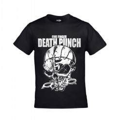 Mavi Etiket Unisex Siyah Five Finger Death Punch - Kurukafa BaskılıADR-TM-394