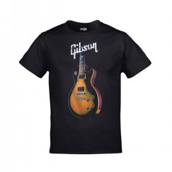 Mavi Etiket Unisex Siyah Gibson Gitar BaskılıADR-TM-174