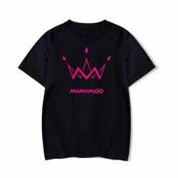 Unisex Siyah Mamamoo Baskılı T-Shirt